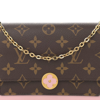 Louis Vuitton Monogram Flore Chain Wallet Rose Ballerine 6 of 9