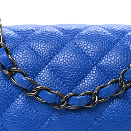 Chanel Caviar Quilted Mini Rectangular Flap Blue 8 of 10