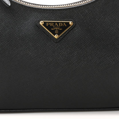 Prada Saffiano Lux Re-Edition 2005 Shoulder Bag Black 7 of 9