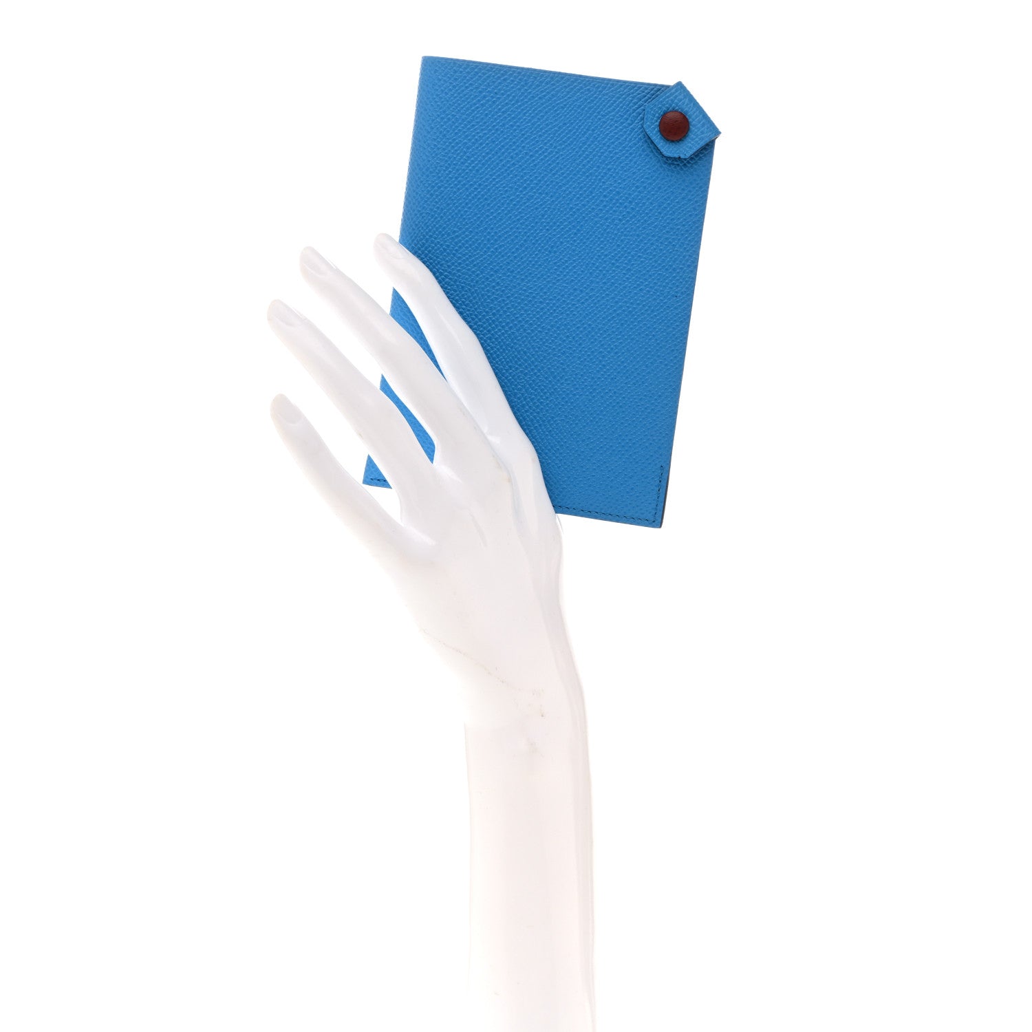 Hermes Epsom Tarmac Dot PM Passport Holder Bleu Zanzibar Rouge H 2 of 10
