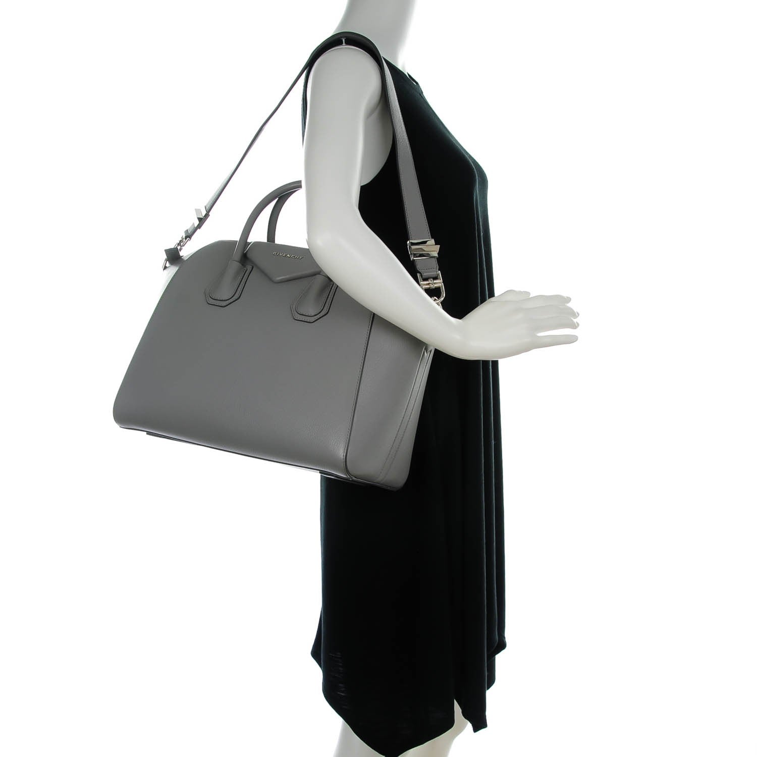 Givenchy Sugar Goatskin Medium Antigona Pearl Grey 2 of 8