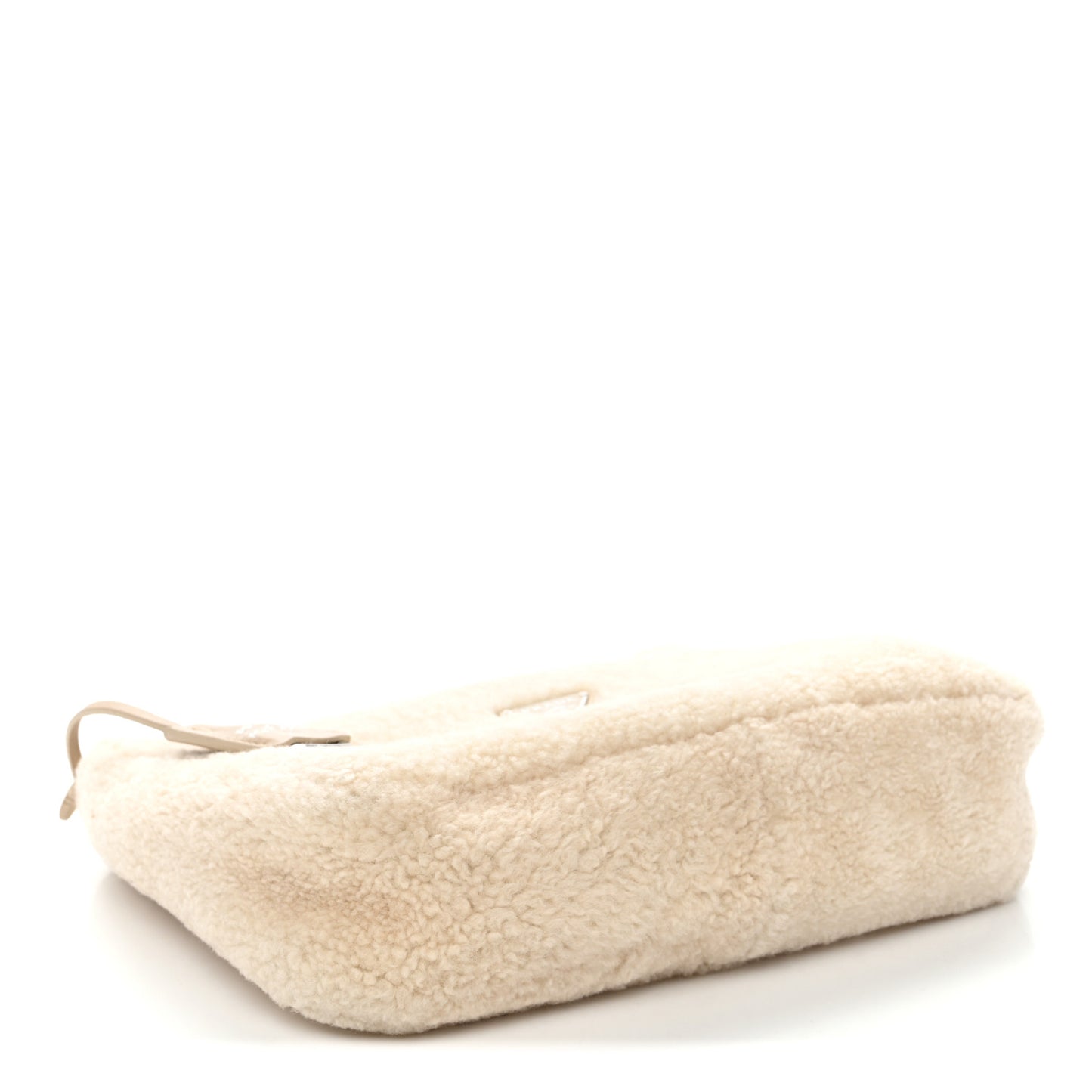 Shearling Mini Re-Edition 2000 Bag Ecru