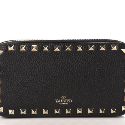 Valentino Garavani Pebbled Calfskin Rockstud Small Chain Shoulder Bag Black 9 of 10