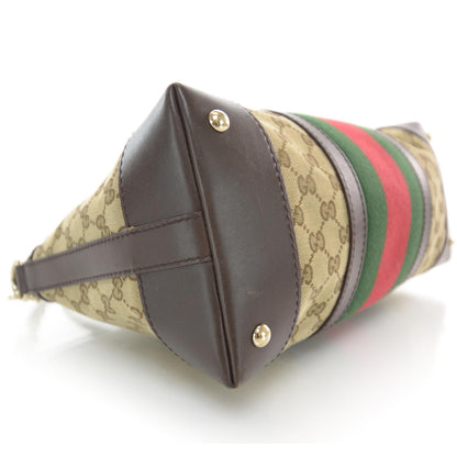 Gucci Monogram Vintage Web Medium Top Handle Bag 4 of 8