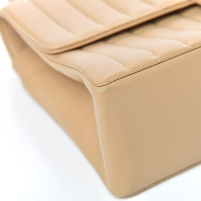 Chanel Lambskin Vertical Quilt Medium Flap Beige 10 of 16