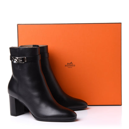 Hermes Calfskin Saint Germain Ankle Boots 37.5 Black 10 of 10