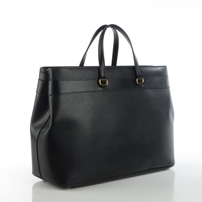Gucci Textured Calfskin Large Bright Bit Tote Black 3 of 7