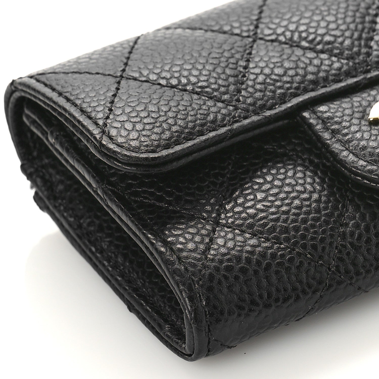 Chanel Caviar Quilted Flap Card Holder Wallet Black 8 of 10