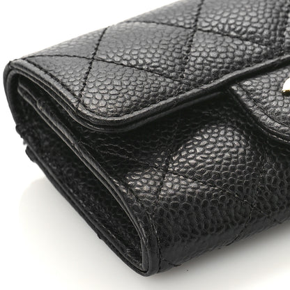 Chanel Caviar Quilted Flap Card Holder Wallet Black 8 of 10