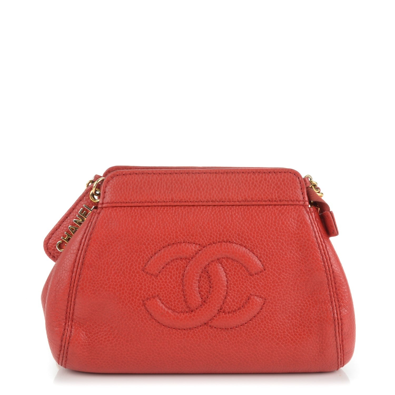 Chanel Caviar CC Crossbody Bag Red 1 of 7