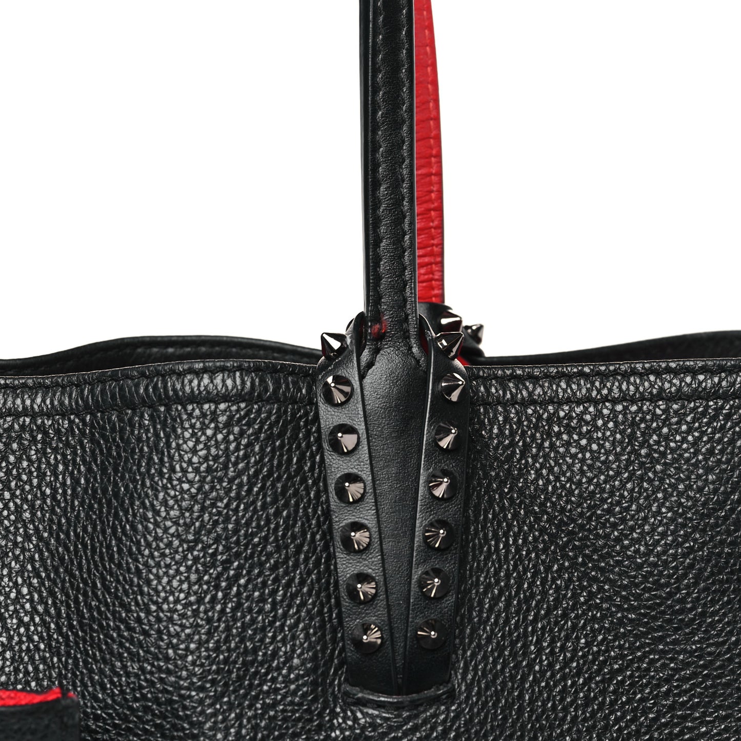 Calfskin Spikes East West Cabata Tote Black
