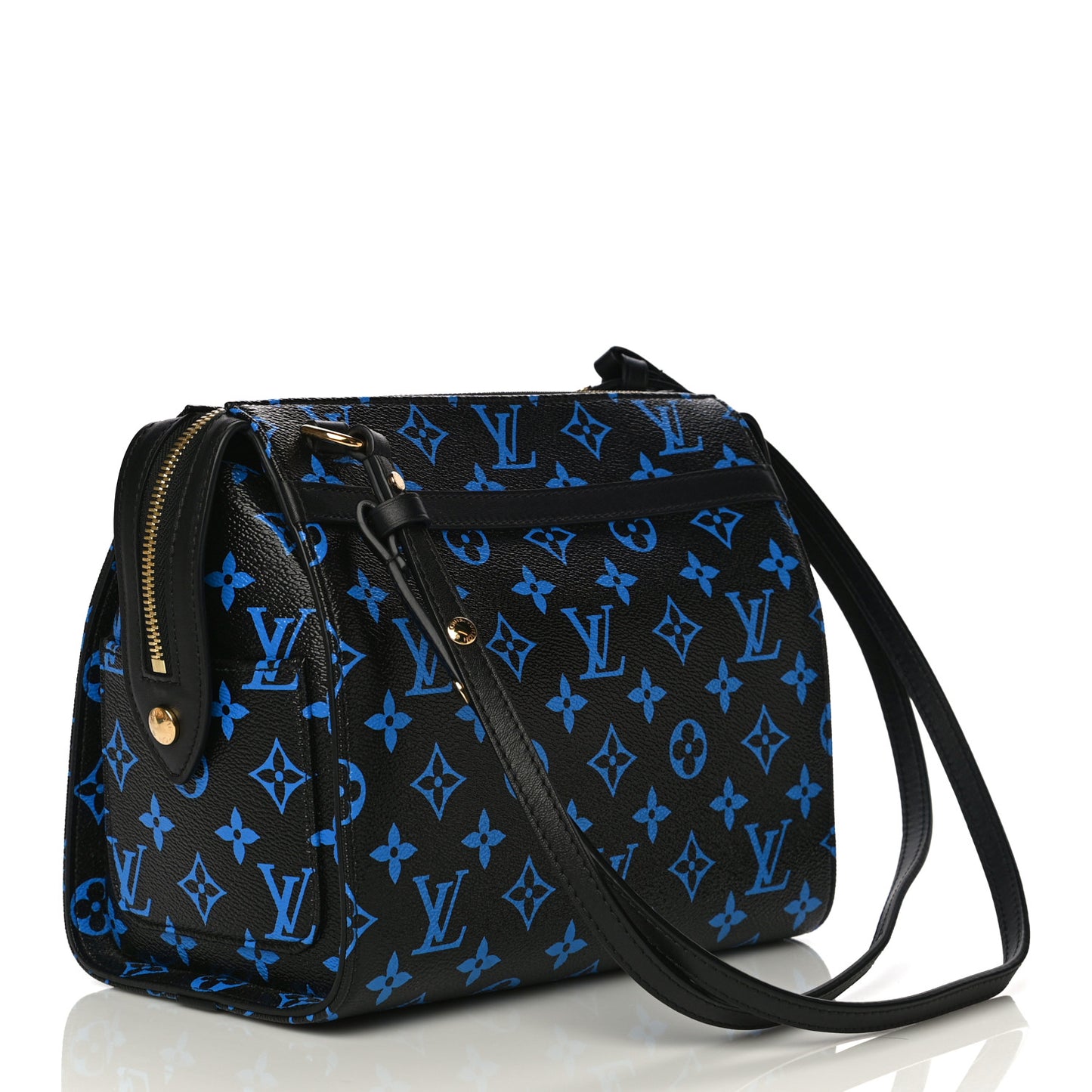 Colored Monogram Speedy Amazon PM Blue Black