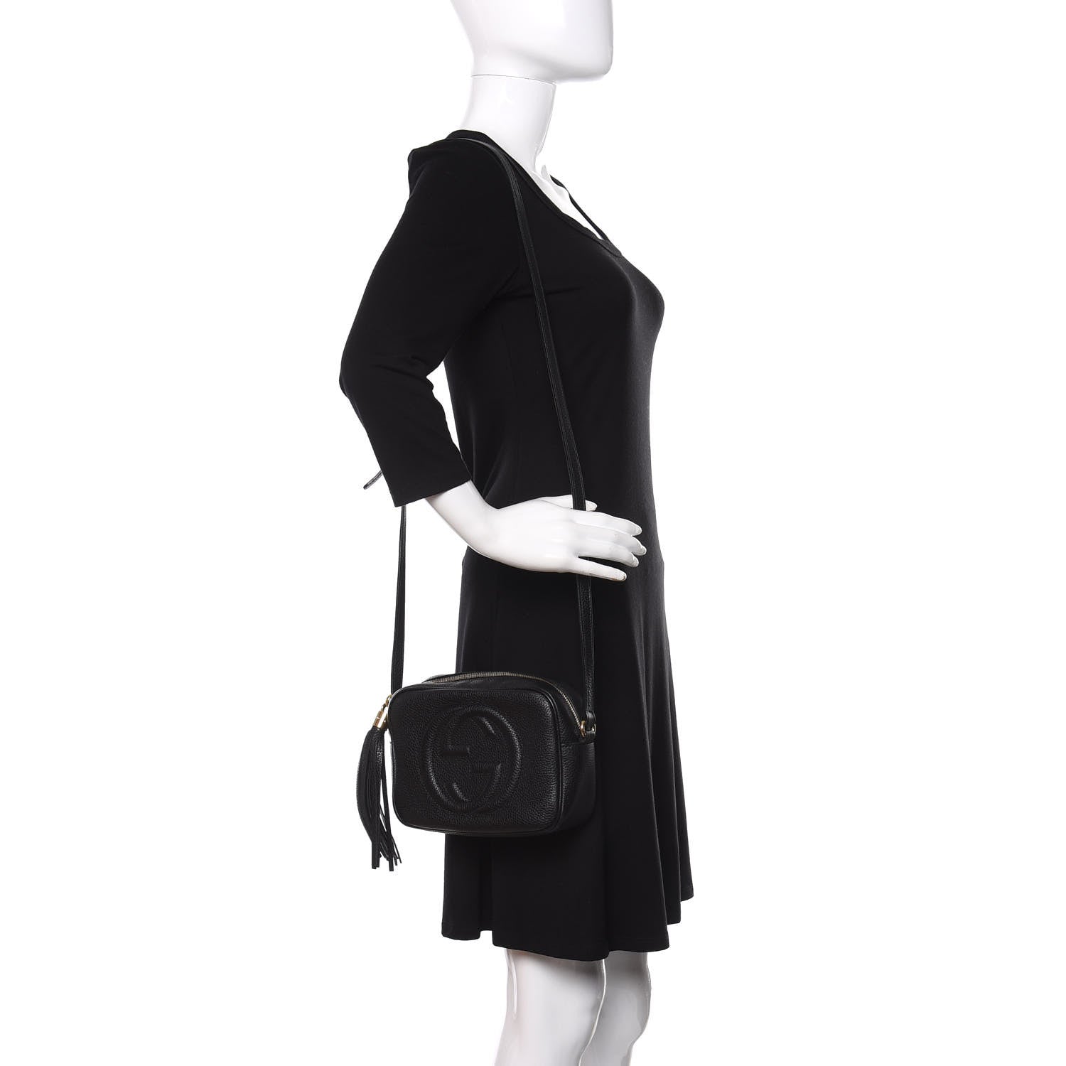 Gucci Pebbled Calfskin Small Soho Disco Bag Black 2 of 9