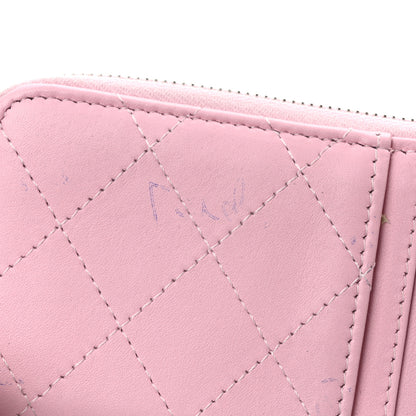 Chanel Lambskin Quilted CC Zip Card Holder Light Pink 7 of 8