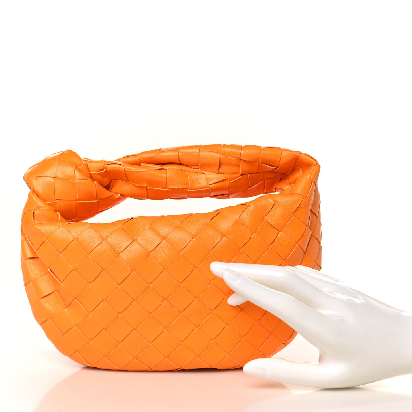 Nappa Intrecciato Mini Jodie Tangerine