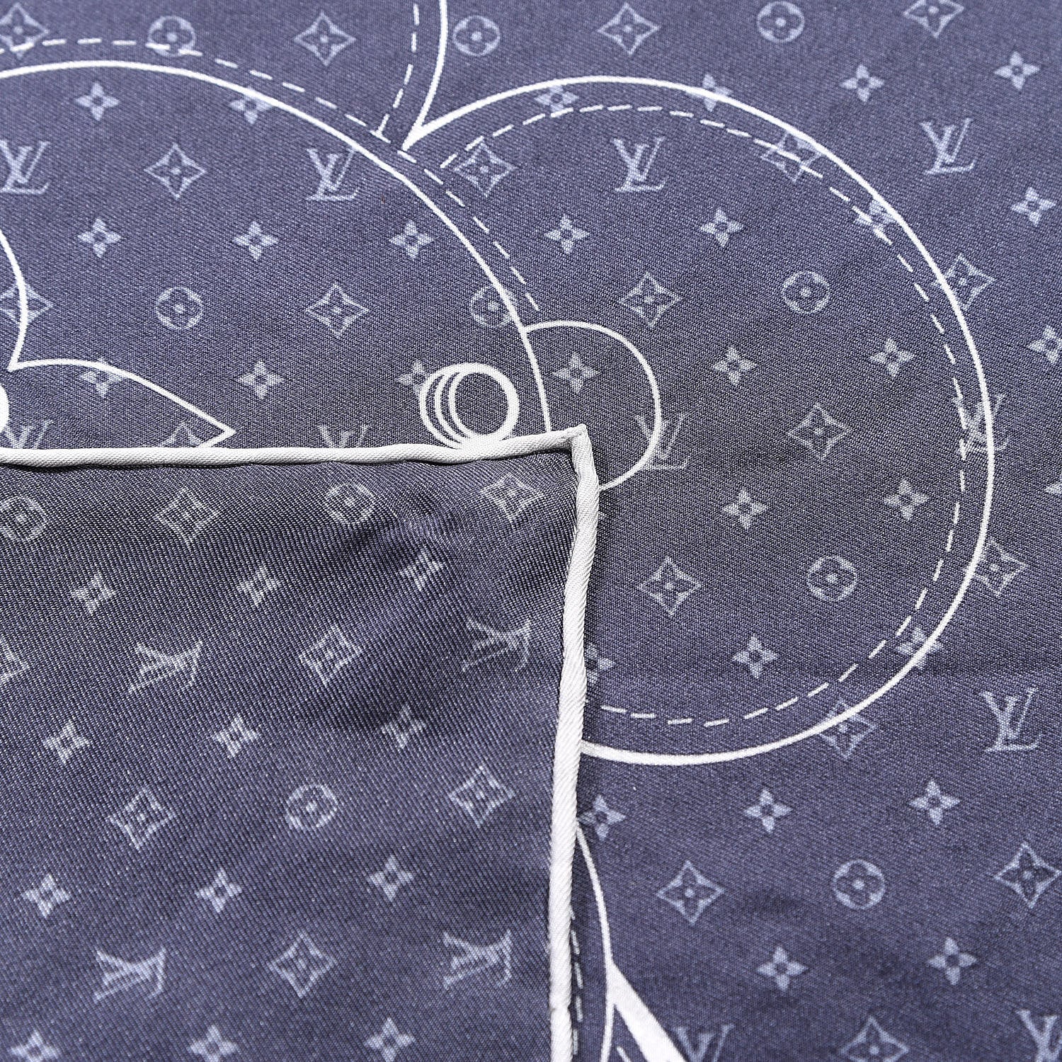 Louis Vuitton Silk Monogram Vivienne Pocket Square 5 of 6