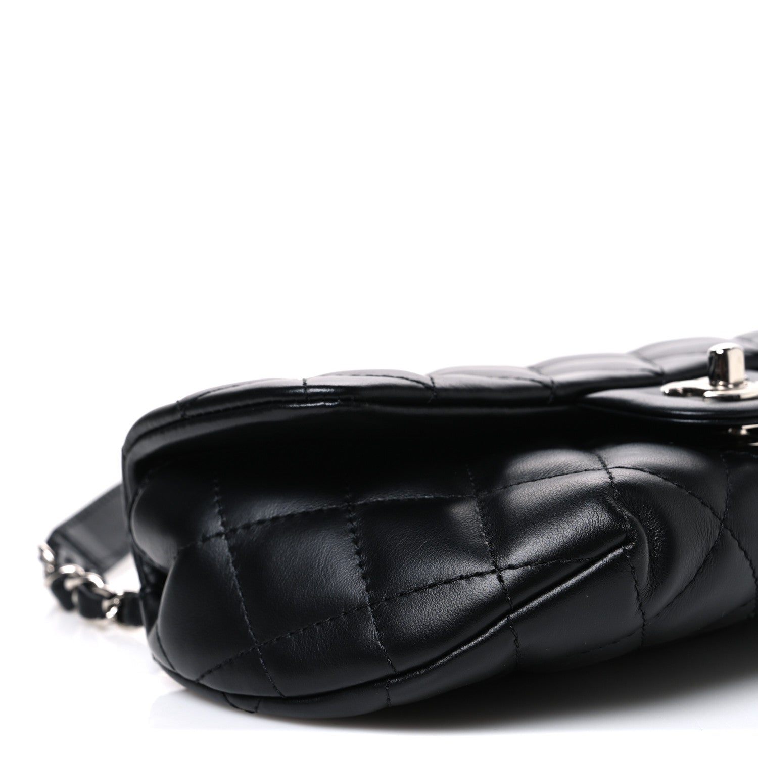 Chanel Calfskin Quilted CC Uniform Flap Belt Bag Black 9 of 10