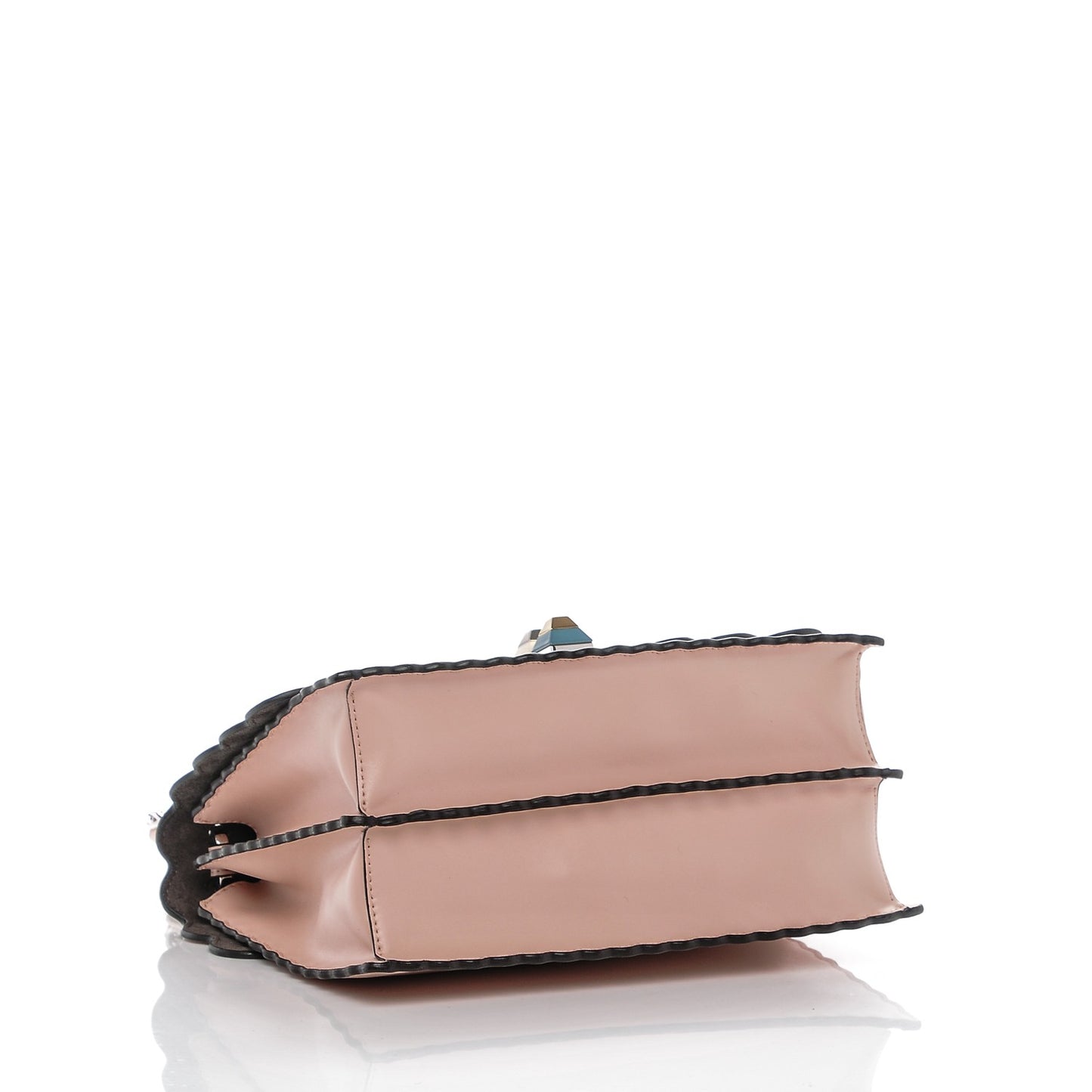 Vitello Liberty Scalloped Studded Kan I Shoulder Bag Plaster