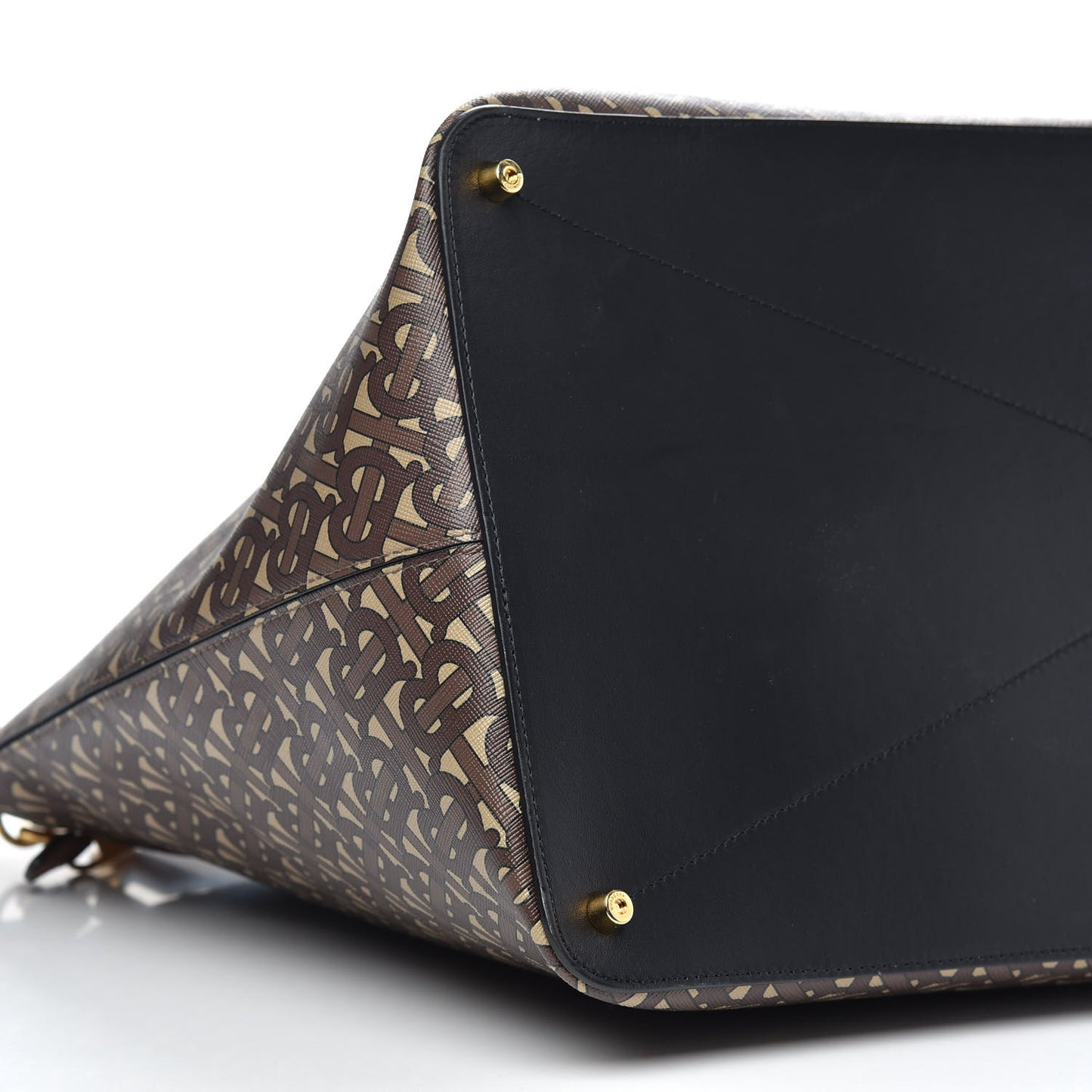 E-Canvas Monogram Extra Large Society Top Handle Bag Bridle Brown