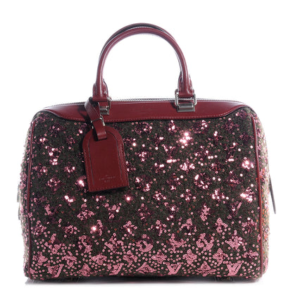 Louis Vuitton Sequin Monogram Sunshine Express Speedy Burgundy 1 of 8