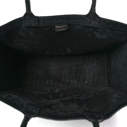 Christian Dior Oblique Calfskin Embossed Book Tote Black 5 of 9