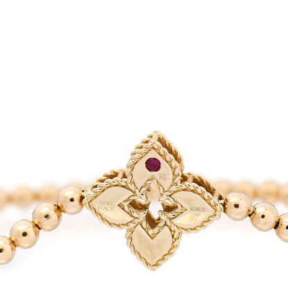 Roberto Coin 18K Yellow Gold Diamond Petite Venetian Small Station Stretch Bracelet 3 of 3