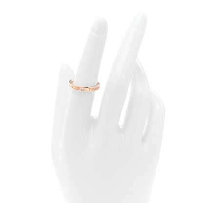 Tiffany 18K Rose Gold Diamond Logo Band Ring 53 6.25 2 of 4