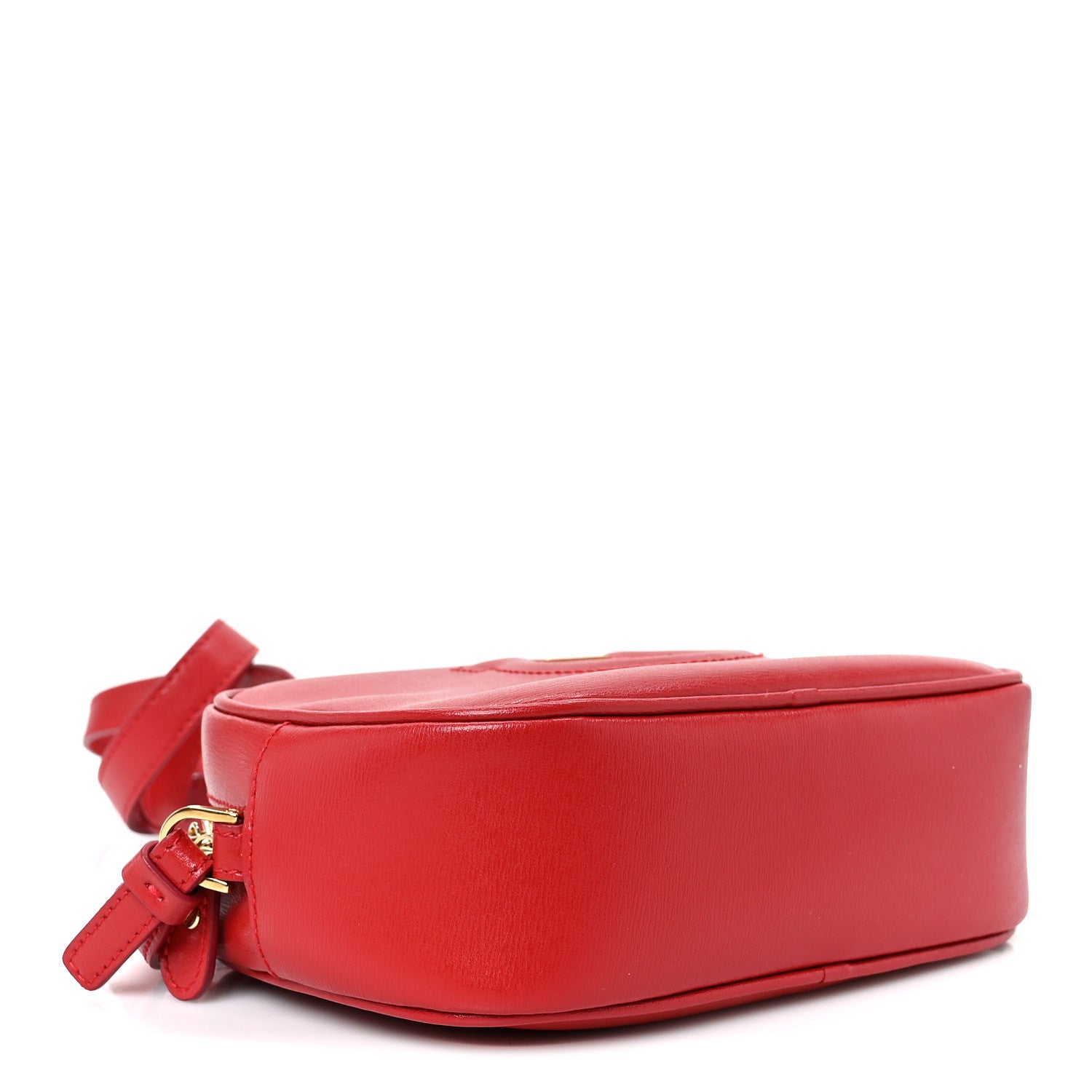 Salvatore Ferragamo Calfskin Gancini Camera Crossbody Bag Red