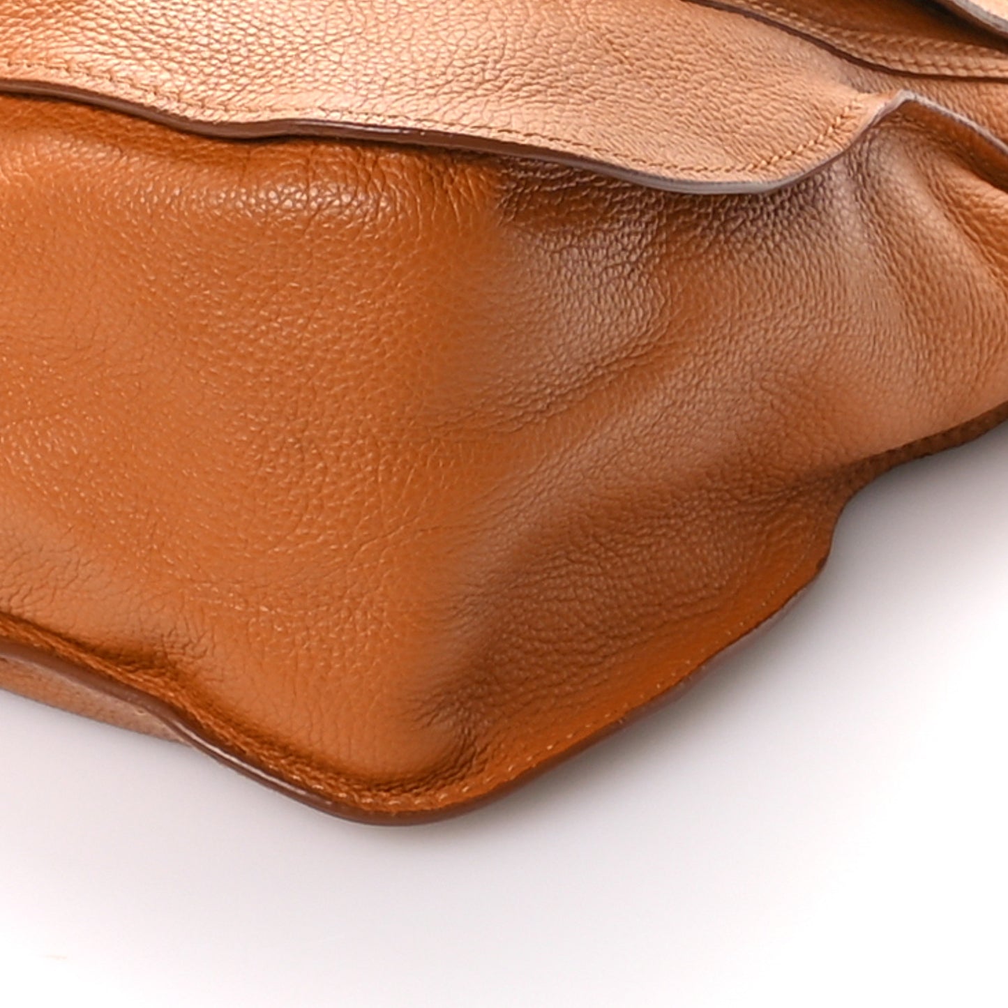 Calfskin Large Marcie Satchel Brown Sugar