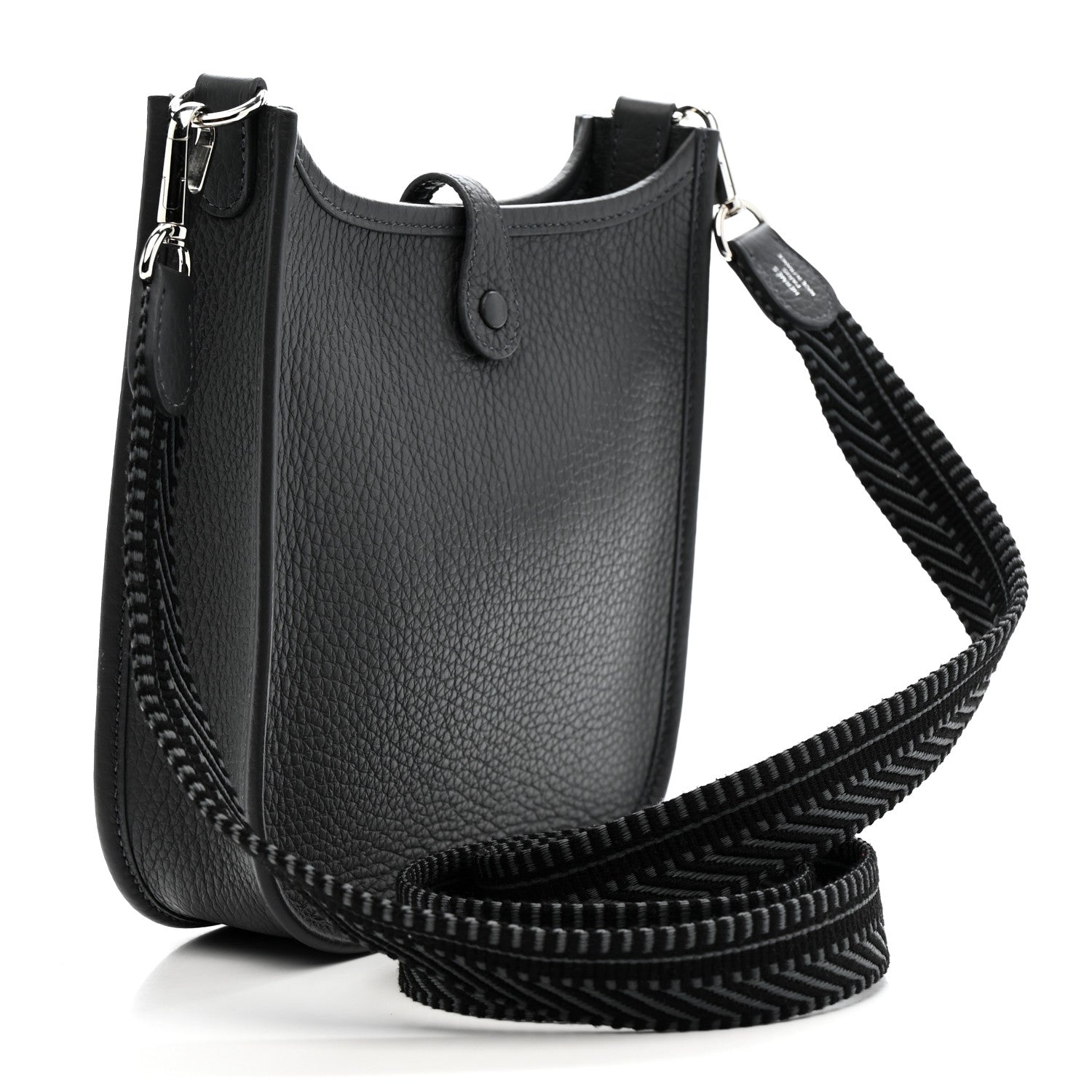 Hermes Taurillon Clemence Amazone Sangle Cavale Evelyne TPM Gris Misty 3 of 12
