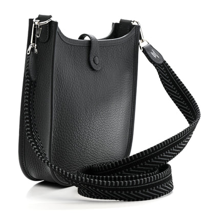 Hermes Taurillon Clemence Amazone Sangle Cavale Evelyne TPM Gris Misty 3 of 12
