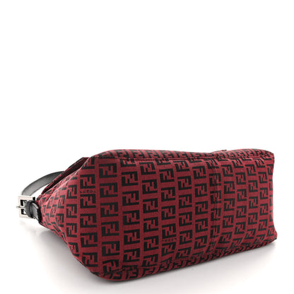Fendi Zucchino Mama Baguette Red Black 4 of 9