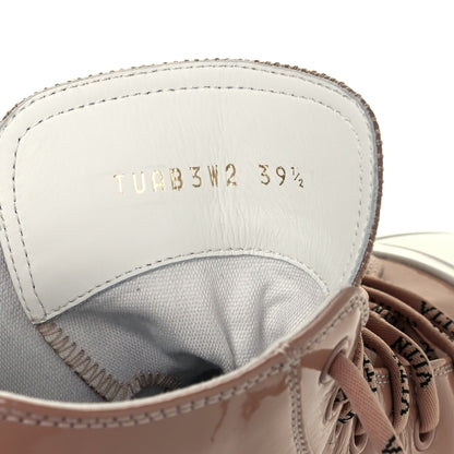 Valentino Garavani Patent Calfskin Womens Giggies High Top Sneakers 39.5 Rose Cannelle 9 of 10