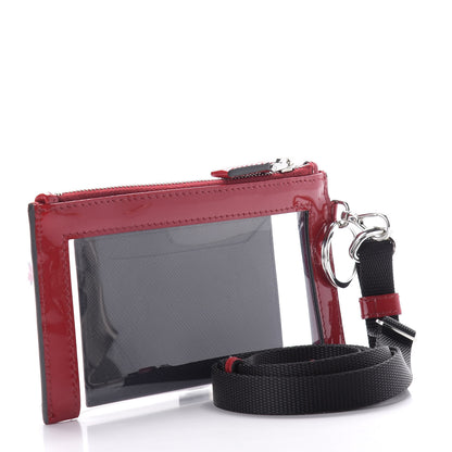 Prada Vernice Plexiglass Card Holder Rosso 5 of 7