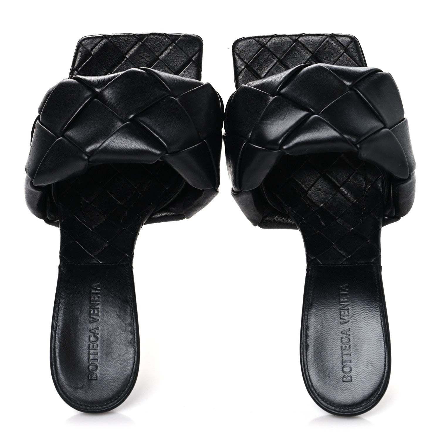 Bottega Veneta Nappa Maxi Intrecciato Lido Mule Sandals 37 Black 2 of 8