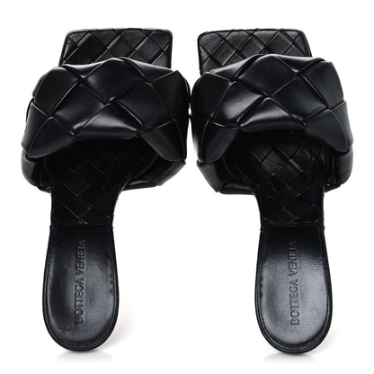 Bottega Veneta Nappa Maxi Intrecciato Lido Mule Sandals 37 Black 2 of 8