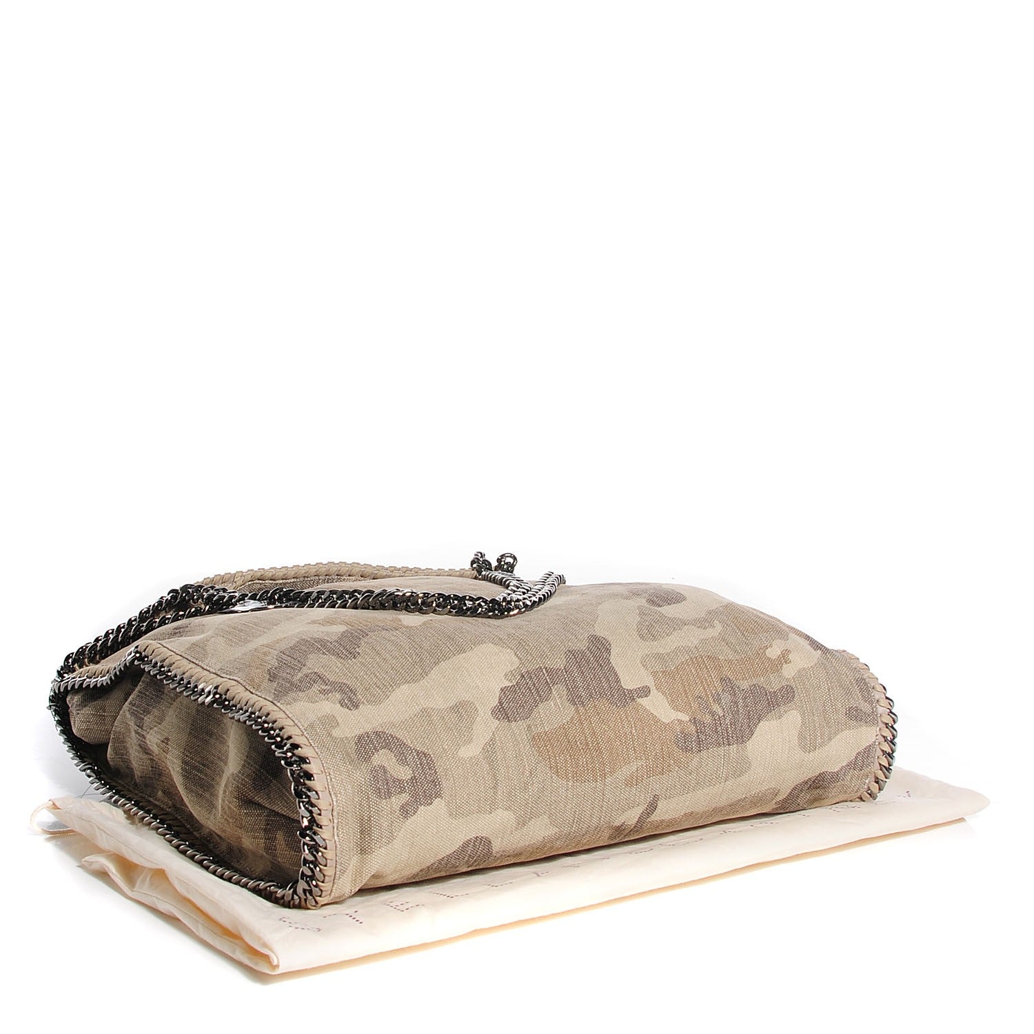 Stella McCartney Denim Camo Print Big Falabella Tote Khaki 4 of 9