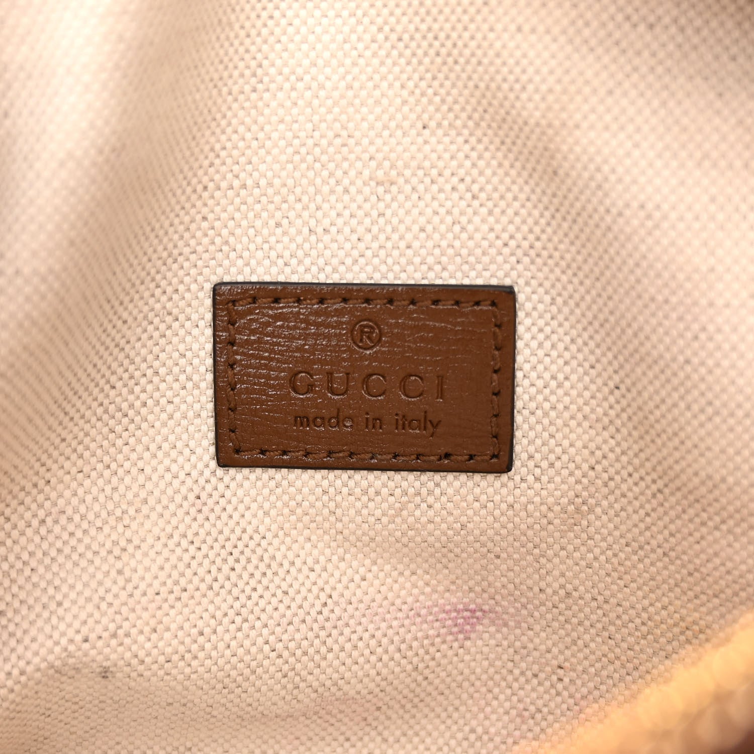 Gucci GG Supreme Monogram Textured Calfskin Retro Interlocking G Belt Bag Beige Ebony Brown Sugar 7 of 10