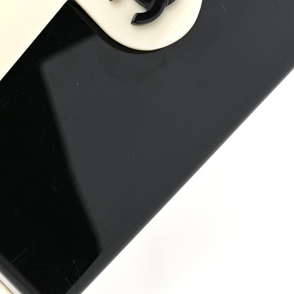 Chanel Acrylic Single Flap Black White 10 of 14