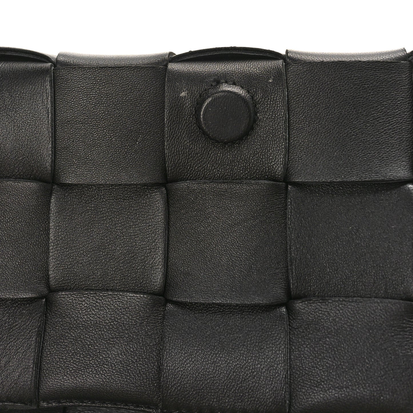 Lambskin Maxi Intreccio Small Cassette Crossbody Bag Black
