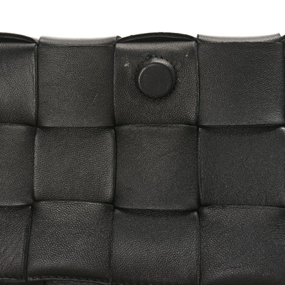Bottega Veneta Lambskin Maxi Intreccio Small Cassette Crossbody Bag Black 9 of 9