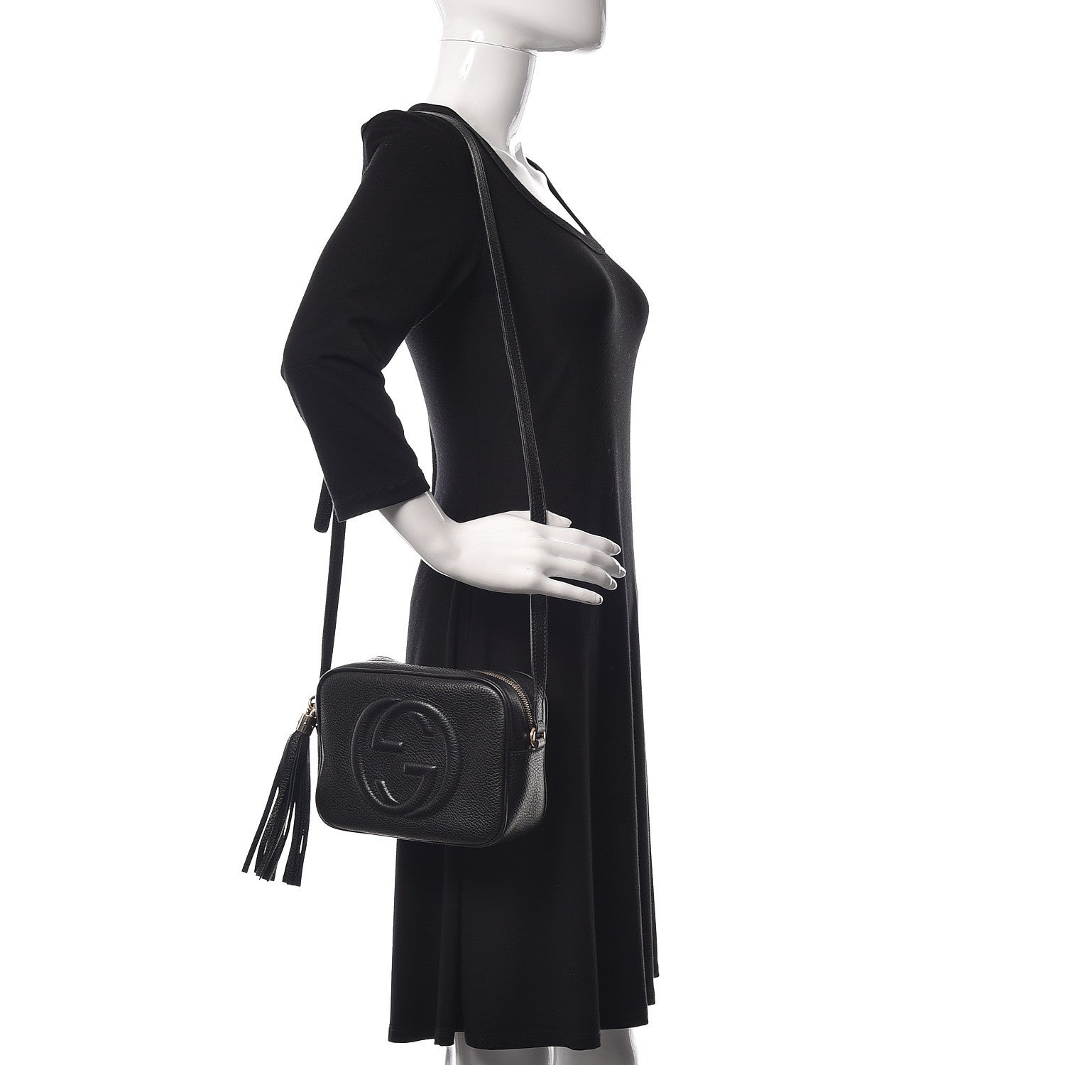 Gucci Pebbled Calfskin Small Soho Disco Bag Black 2 of 10