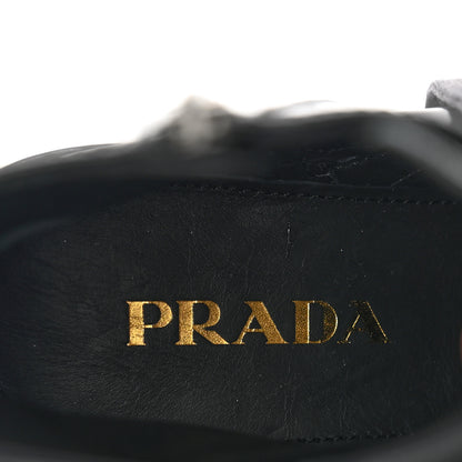 Prada Spazzolato Chocolate 50mm Combat Boots 36 Black 9 of 10