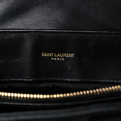 Saint Laurent Calfskin Y Quilted Monogram Medium Loulou Chain Satchel Black 7 of 21