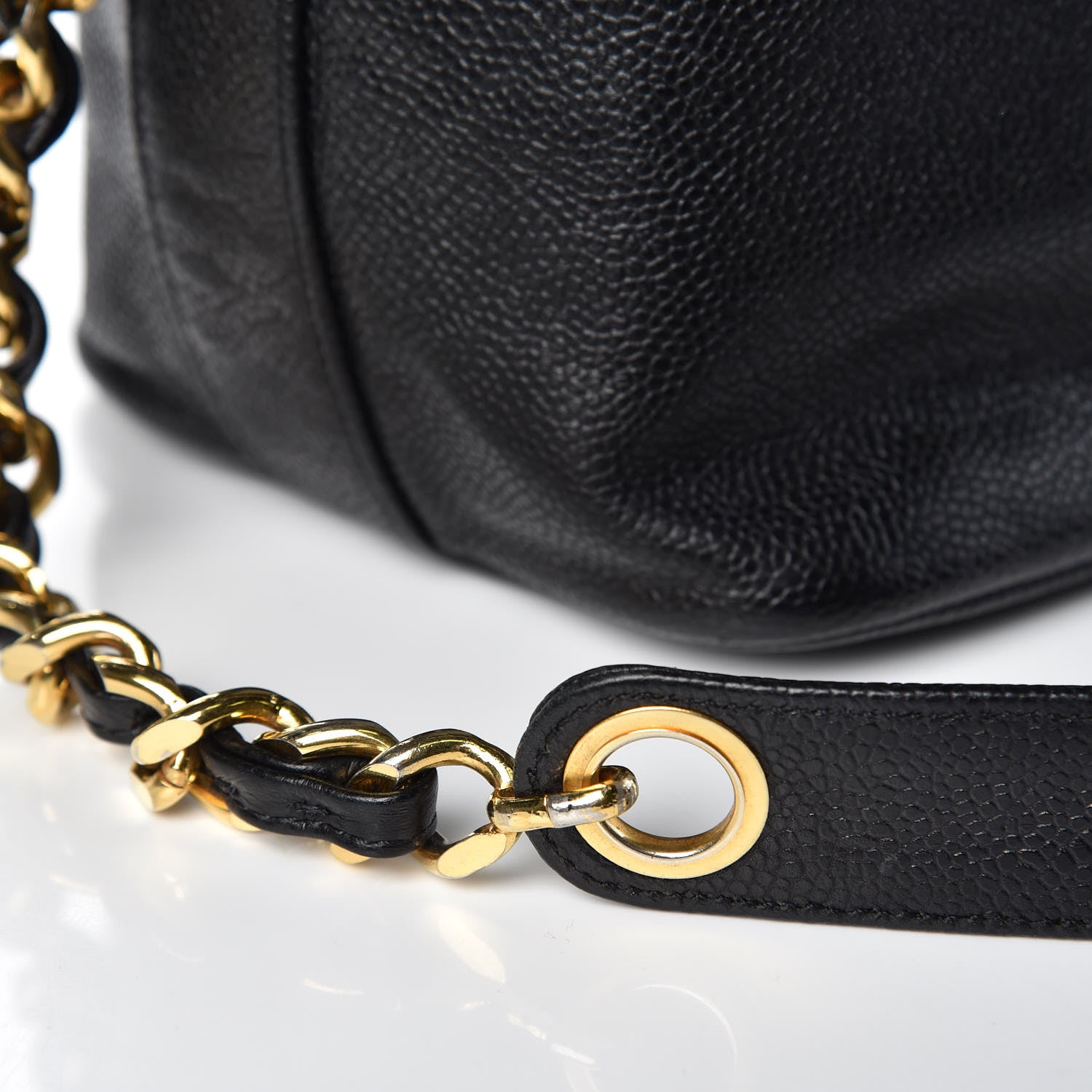 Chanel Caviar CC Drawstring Shoulder Bag Black 9 of 12