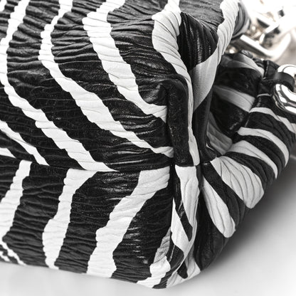 Bottega Veneta Nappa Zebra Print The Pouch Chain White Black 9 of 9