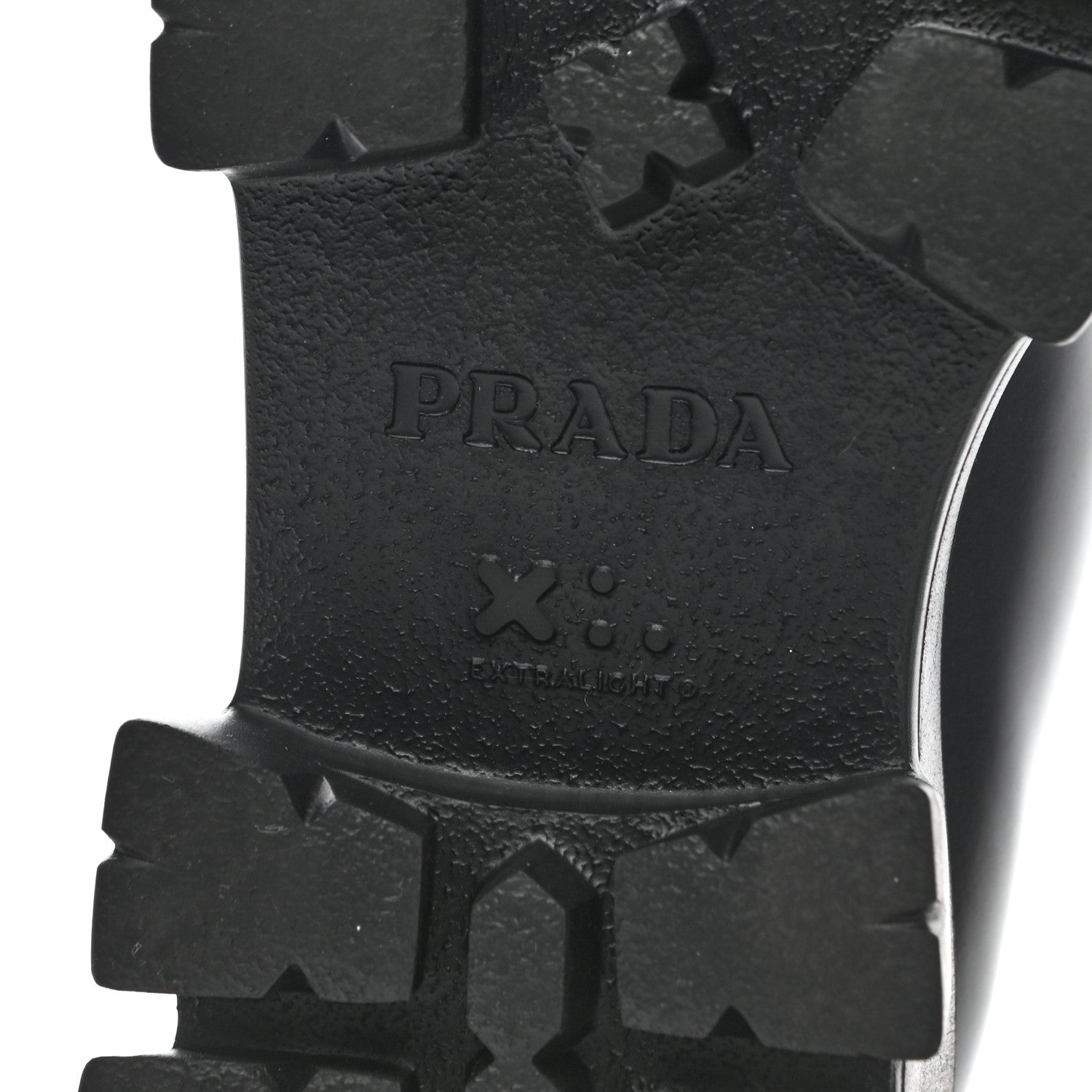 Prada Spazzolato Rois Metal Triangle Logo Monolith 55mm Loafers 37 Black 6 of 8