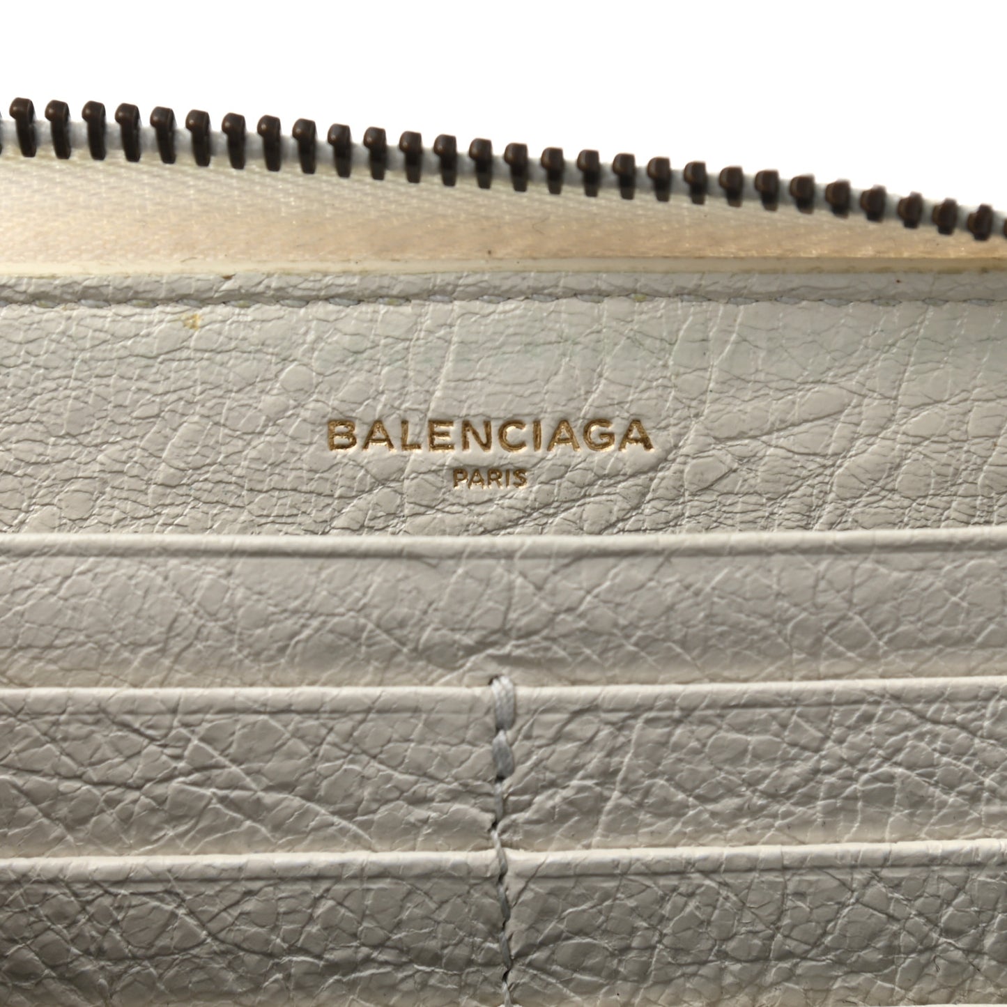 Agneau Classic Hardware Continental Zip Around Wallet White