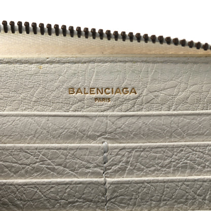 Balenciaga Agneau Classic Hardware Continental Zip Around Wallet White 6 of 11