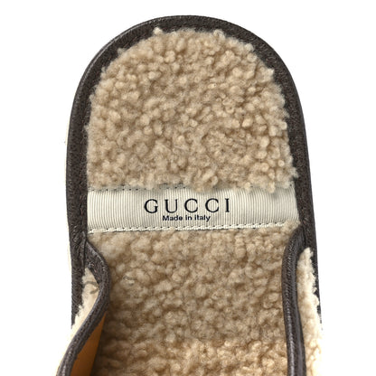 Gucci X THE NORTH FACE Merino Wool Mens Horsebit Lug Sole Slippers 6.5 Butterscotch New Acero 5 of 9